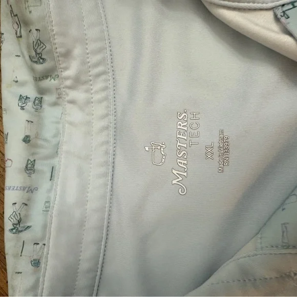 Masters Light Blue Polo with Pattern - Picture 2 of 2